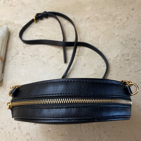 Karl Lagerfeld Black Round Bag with Gold Chain & Accents - Picture 2 of 4